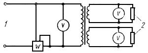 Схема для проверки трансформаторов подкала катода